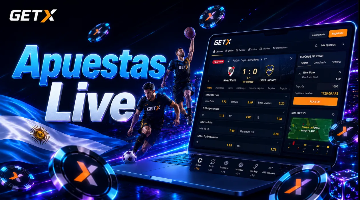 Línea y live en GetX Bet