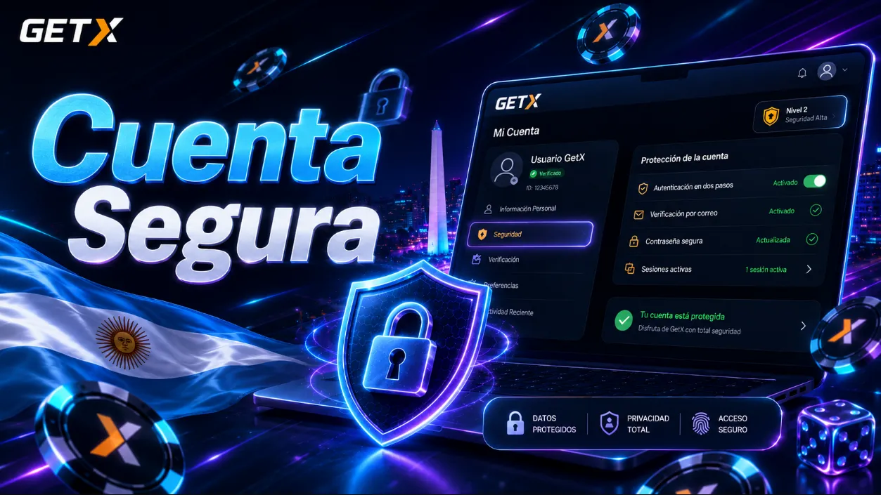 Protección de la cuenta en GetX Casino